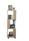 Los paneles de madera caseros económicos del estante de libro tres ahuecan diseño con 4 ruedas