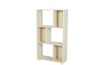 Roble blanco de la grada de madera delgada práctica del estante de librería tres para el dormitorio/la sala de estar