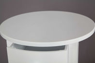 Blanco brillante de la mesa de centro redonda de madera blanca del apartamento acabado con el cajón