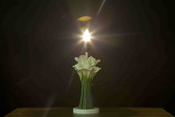 Lámparas de mesa caseras clásicas de las cabinas del país con la forma cristalina de la flor de la ejecución