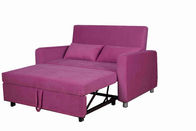 El sofá cama convertible del hogar ajustable del reposapiés tapizó la almohada dos con los soportes de vaso