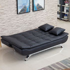 PU Sofa Bed convertible casero de cuero del marco metálico