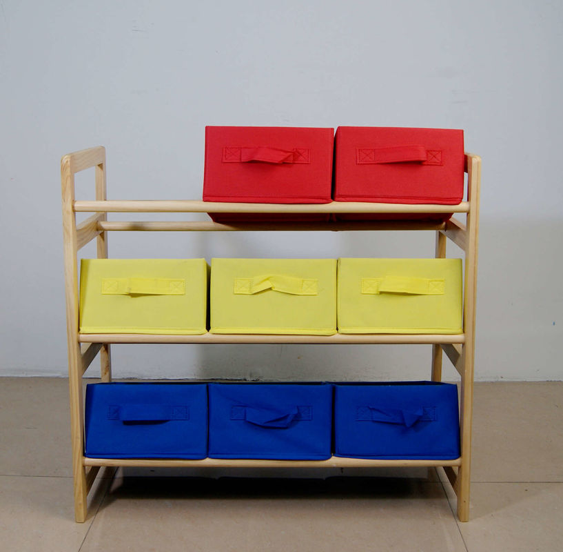 organizador del juguete de los muebles de la sala de juegos de los niños de la altura de los 60CM con nueve compartimientos de almacenamiento de la tela