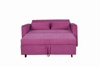 El sofá cama convertible del hogar ajustable del reposapiés tapizó la almohada dos con los soportes de vaso