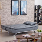 Futon Sofa Bed With del plegamiento de la imitación de cuero 2 almohadas